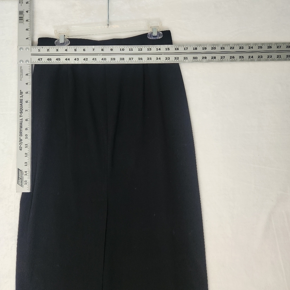 Dkny Black Midi Pencil Skirt high waistline Petite Size 10P Vintage - Picture 4 of 9